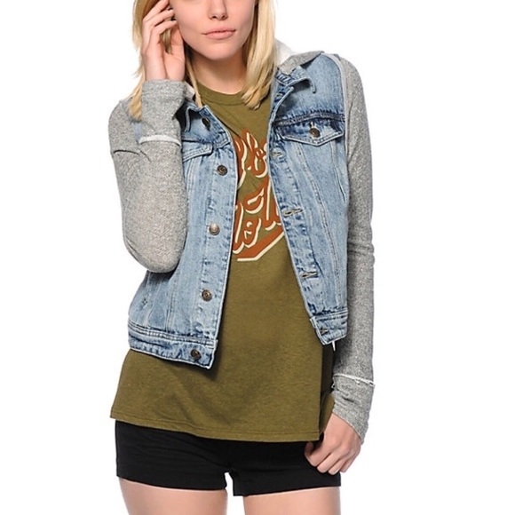 Thread & Supply Jackets & Blazers - Thread & Supply Distressed Light Wash Denim Jacket